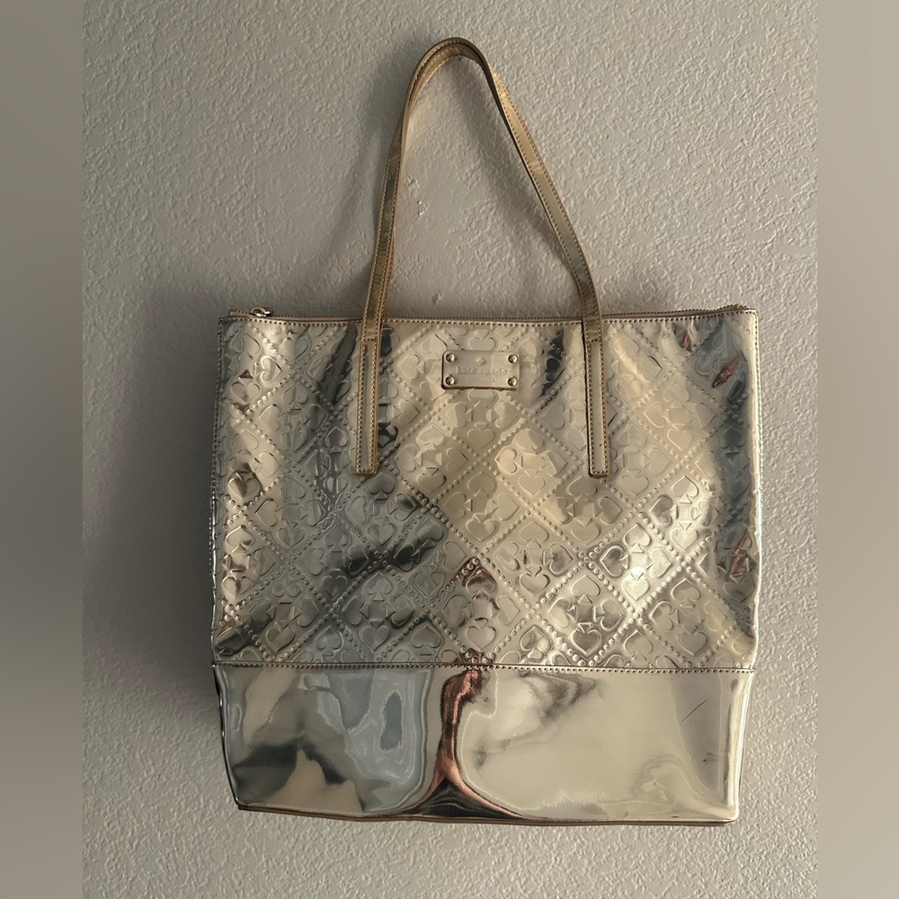 Elegant Gold Tote Bag Kate Spade ♠️